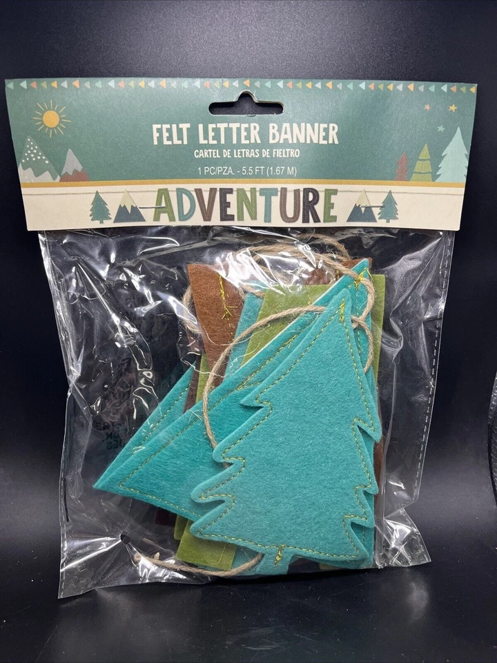 BUTTERFLY- Adventure 5.5 Ft Felt Letter Banner Adventure &Wilderness Theme Party Decoration