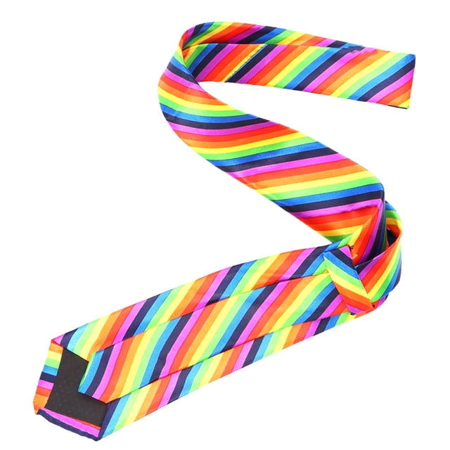 1 corbata de 5 cm de ancho, estilo casual, con estampado de arcoíris. Ideal para disfraces, fiestas y como accesorio de moda.