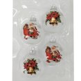 thumbnail image 1 of Holiday Time Dia 65mm 4Ct Bell &Santa Glass Ornament, 1 of 5