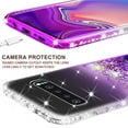 thumbnail image 5 of Cute Liquid Glitter Phone Case Samsung Galaxy S10 Plus/S10+ Case Case w[TPU Screen Protector] Shock Proof Bling Diamond Bumper Girls Women - Clear/Purple, 5 of 5