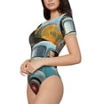 thumbnail image 3 of Picia Vintage Truck Farm Scene Womens One Piece Swimsuits Modest Tummy Control Bathing Suits Lace Up Slimming Swim Suit-XX-Large, 3 of 9