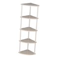 thumbnail image 1 of jifeng Corner Shelf Corner Display Shelf Durability Frees Standing Easy to Install Storage Rack Multipurpose for Kitchen Office Home 122cm, 1 of 9