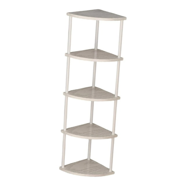 DOLITY Corner Shelf Corner Display Shelf Durability Frees Standing Easy to Install Storage Rack Multipurpose for Kitchen Office Home 122cm
