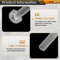 thumbnail image 3 of 20Pcs M3x25mm Threaded Nylon Phillips Cross Pan Head Machine Screws Bolts Clear, 3 of 6