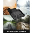 thumbnail image 3 of 3W Floor Mats & Cargo Liner for Honda Civic 2022-2024 (Not Fit 2024 Hybrid) Black All Weather Mats Waterproof TPE Custom Fit Floor Liner 1st Full Set Car Mats & Trunk Mat, 3 of 7