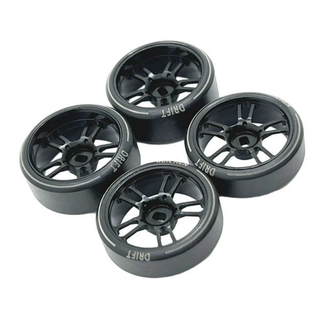 Wweixi 4pack/lot 27mm Drift Tire Metal Wheel Rim Compatible With 1/28 Wltoys K969 RC Car Upgrades Parts Metal Wheel Rim black