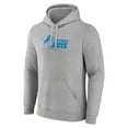 thumbnail image 2 of Men's Gray Detroit Lions Primary Logo Team Lockup Fitted Pullover Hoodie, 2 of 3