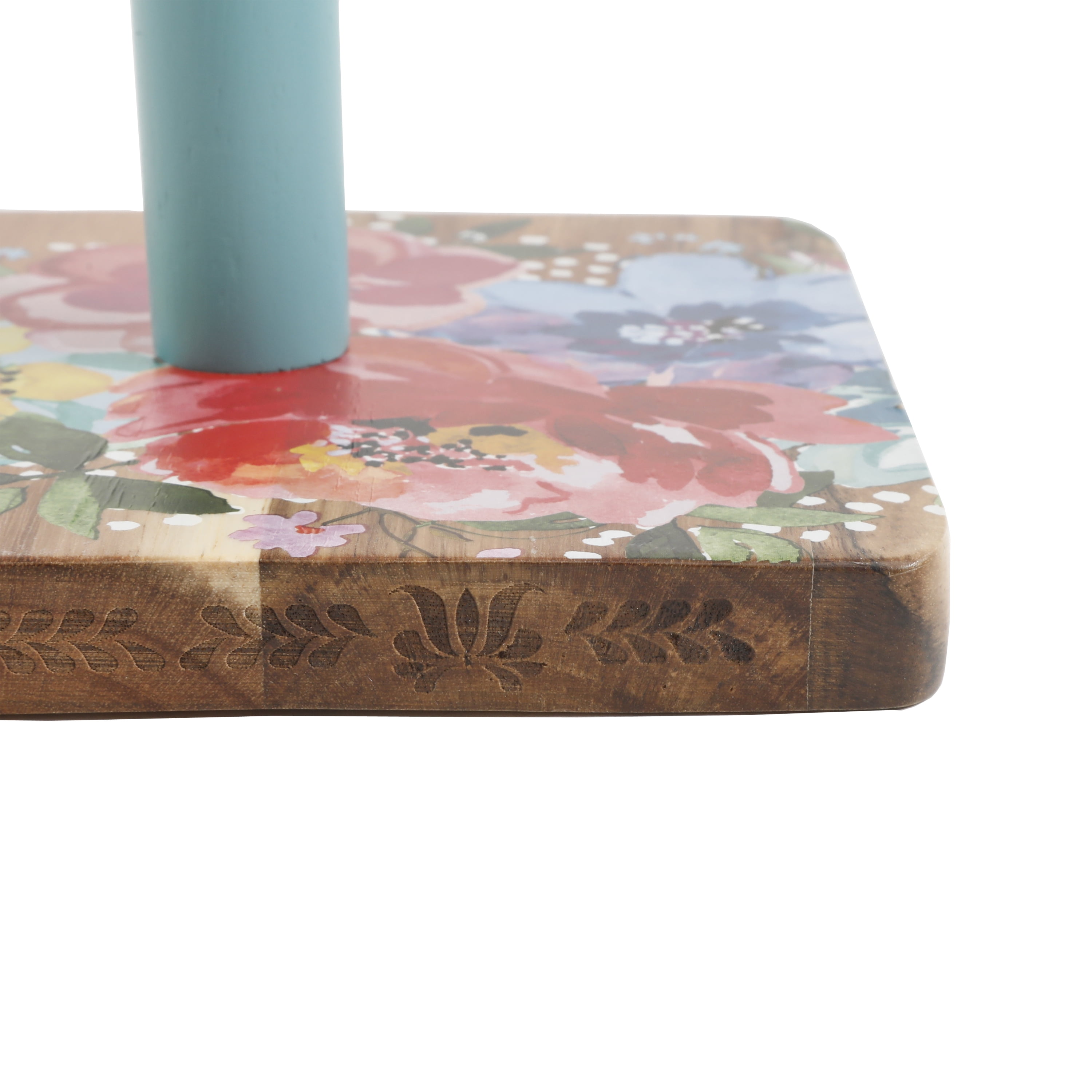 The Pioneer Woman Melody Acacia Wood Paper Towel Holder with Acrylic Knob