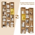 thumbnail image 4 of Homfa 21-Cube Bookcase, 71’’ Tall Wooden Bookshelves with Adjustable Shelves, Triple Wide CD Display Storage Organizer Shelf for Home Office, Natural Color, 4 of 10