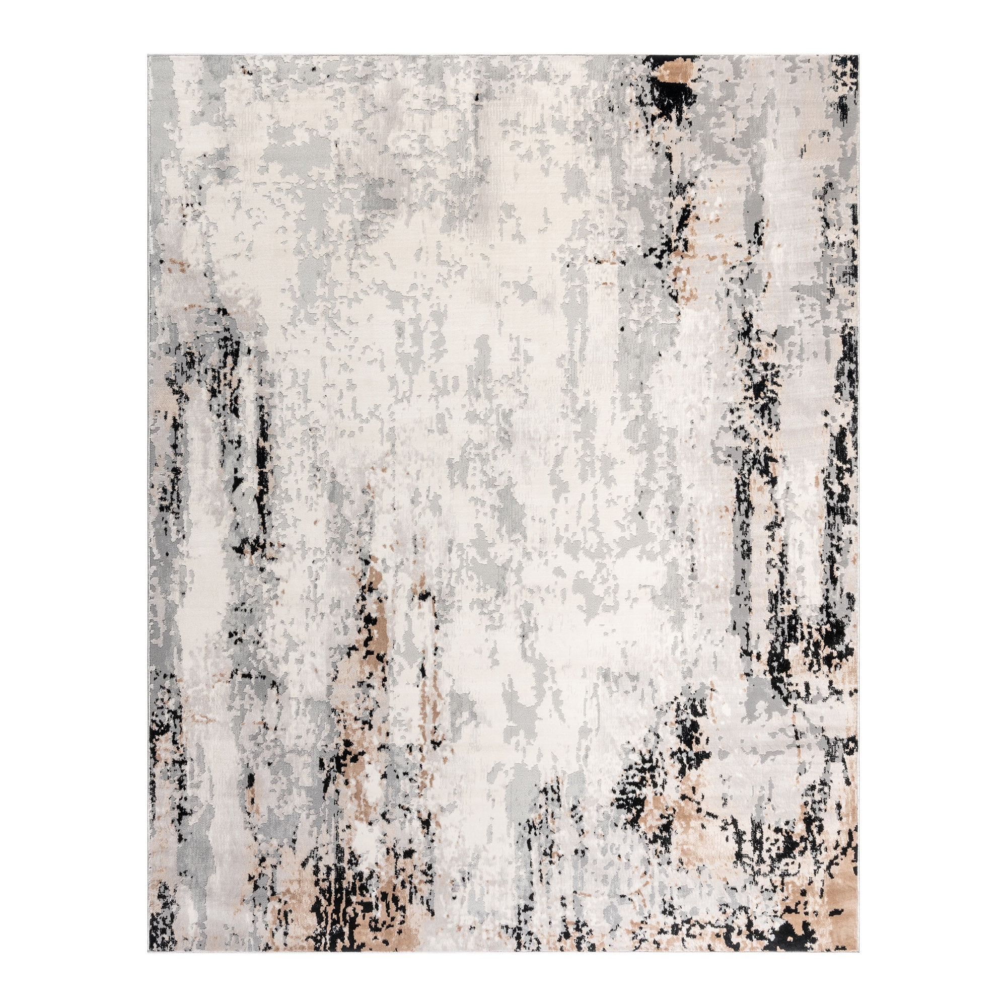 Arlo Verano Modern Abstract Black Area Rug, 8x10