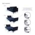 thumbnail image 4 of Module Ergonomic Sofa Bed, Velvet Navy, 4 of 10
