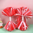 thumbnail image 3 of LOLIPPYY 1 Pair Creative Cheering Poms Cheerleader Supplies Cheerleader Pom Poms for Competitive (Red and White), 3 of 7