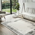 thumbnail image 4 of Grey Modern Area Rugs for Living Room Washable Rugs Boho Moroccan Area Rug Soft Neutral Geometric Bohemian Carpet Distressed Indoor Rug for Bedroom Dining Room Office Foldable Nonslip Rug, 4 of 9