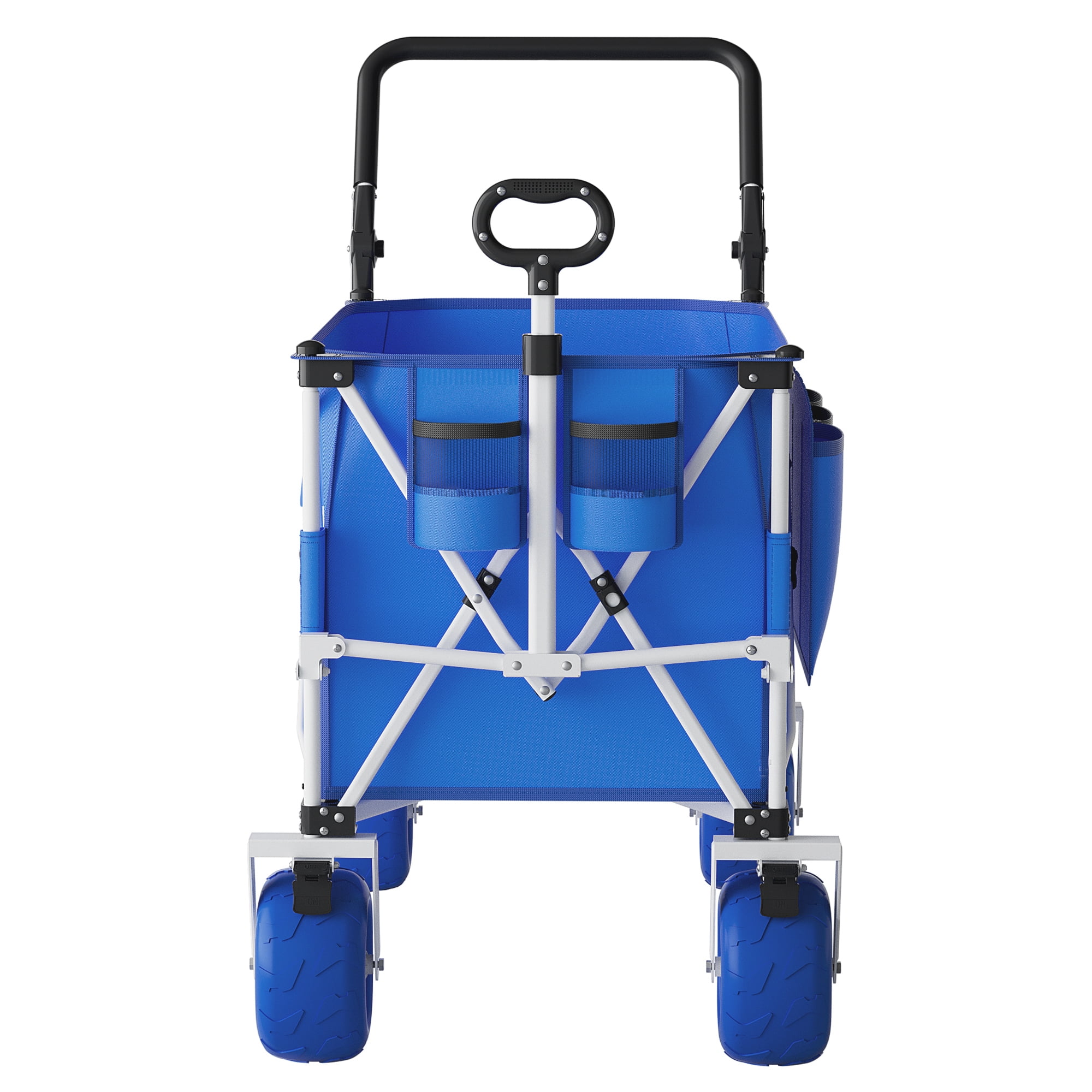 Foldable Beach Wagon with 9x4 All-Terrain Wheels 500 lbs Capacity 400L Storage Camping Cart