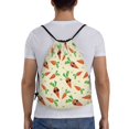 thumbnail image 2 of Drawstring Backpack - Cute Carrot Sunglasses Splash Proof Small Drawstring Gym Bag for Women Men, Cinch Sports String Bag Backpack for Travel Swimming Beach, 2 of 8