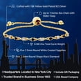 thumbnail image 2 of Gem Stone King 0.58 Ct Black Diamond White Created Sapphire 18K Yellow Gold Plated Silver Bracelet for Women, 2 of 4