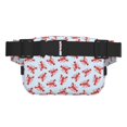 thumbnail image 3 of Fotbe Cartoon Lobsters 1 Cangurera Cuadrada con Estampado de Doble Capa, Bolsa de Cintura Ajustable Mini para Hombres y Mujeres, 3 of 9