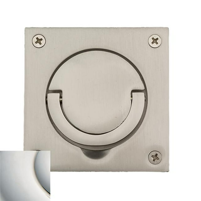 Baldwin 0397055 Flush Ring Pull, Polished Nickel