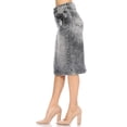 thumbnail image 3 of Fashion2Love Women's Juniors/Plus Size Ripped Middle Length Pencil Stretch Denim Skirt, 3 of 6