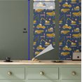 thumbnail image 6 of Ambesonne Cars Peel & Stick Wallpaper for Home, Construction Vehicles Image, 13"x36", Slate Blue and Earth Yellow, 6 of 6