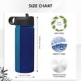 thumbnail image 4 of Yiaed teal blue Print Water Bottle with Straw Lid, Stainless Steel Double Wall Insulated Water Bottle | Leak-Proof and Spill-Proof Water Bottle, 4 of 8