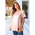 thumbnail image 6 of Roaman's Women's Plus Size Metallic Swing Tee, 6 of 6