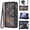 Black, variant on Asuwish Phone Case for Samsung Galaxy Z Fold 7 Wallet Cover Crossbody Wrist Strap Flip Pattern Zipper Credit Card Holder Stand Cell ZFold Z7 G Fold7 7Z Women Blue