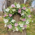 thumbnail image 1 of Flores artificiales, flores falsas, flores artificiales, juego de regalo para mujer, puerta de entrada, flores aromáticas, hojas y plantas de dinero, guirnaldas de flores para exterior, decoración de, 1 of 6