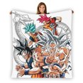 thumbnail image 2 of Dbs Goku Ssj Transformations White God Blue Red Kaioken Ultra Instinct Blanket, 2 of 3