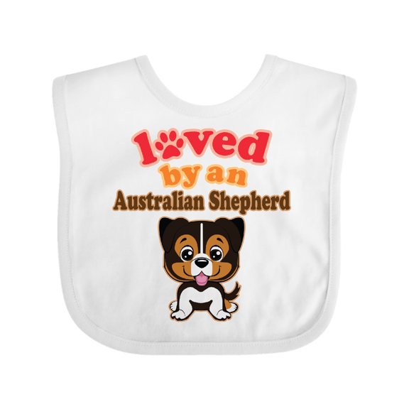 Inktastic Australian Shepherd Dog Cute Boys or Girls Baby Bib