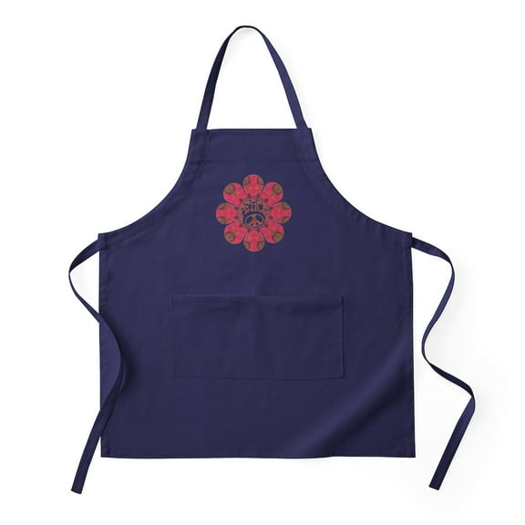 CafePress - Peace Flower Affection Apron (Dark) - Kitchen Apron with Pockets, Grilling Apron, Baking Apron