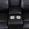 thumbnail image 5 of TAORUIFANG 3PCS SET Left Side Recliner Multifunctional Sofa Set Dark Breathable Semi PU Leather Living Room LED Lighting USB Charging Cup-Holder, 5 of 7