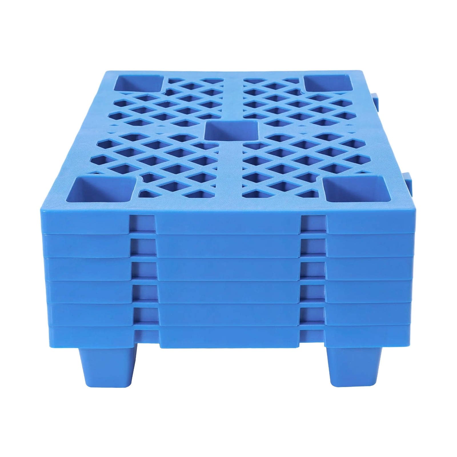 Plastic Pallets, 6 Pcs Interlocking Storage Pallets Blue