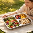 thumbnail image 5 of Deep Stainless Steel Lunch Box with Lid, Divided Sections, Stackable, Dishwasher Safe, for Adults,, Camping, Meal Prep, 5 of 5