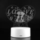 thumbnail image 3 of Lámpara de noche romántica visual con ilusión 3D USB de 4,5 V Luz de mesa de escritorio táctil de 7 colores (base blanca), 3 of 8