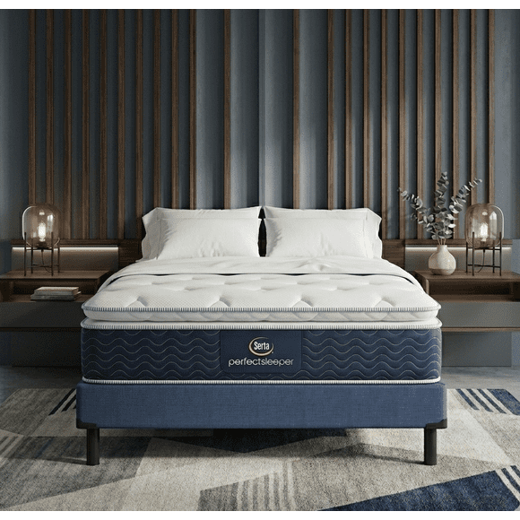 Colchón Queen Size + Box | Wave-Confort | Perfect Sleeper | Ortopédico | Serta | + 2 Almohadas