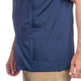 thumbnail image 6 of Traditional Cotton Blend Guayabera Men’s Short Sleeve Shirt (Navy, Small), 6 of 6