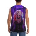 thumbnail image 4 of Harley Quinn Character Men's Tank Top Lightweight Summer Sleeveless Tee Shirt Muscle Tank Tops Workout T-Shirts Casual Athletic Undershirts, 4 of 7