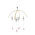 thumbnail image 1 of Móvil de para Niños Móvil para de , Un Verdadero Punto de Atracción para Niños / Gris y rosa shamjiam Campanas de viento de madera, 1 of 8