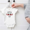 thumbnail image 5 of Christmas Little Elf Matching Family Romper Boys or Girls Infant Baby Brisco Brands NB, 5 of 6