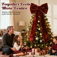 thumbnail image 5 of QAQuu Christmas Tree Topper Bow, 86.4 Inch Extra Large Red Velvet Christmas Bows, Giant Christmas Tree Bows for Indoor Outdoor Party Wedding Holiday Home Decor, Christmas Wreath Bow, 5 of 9