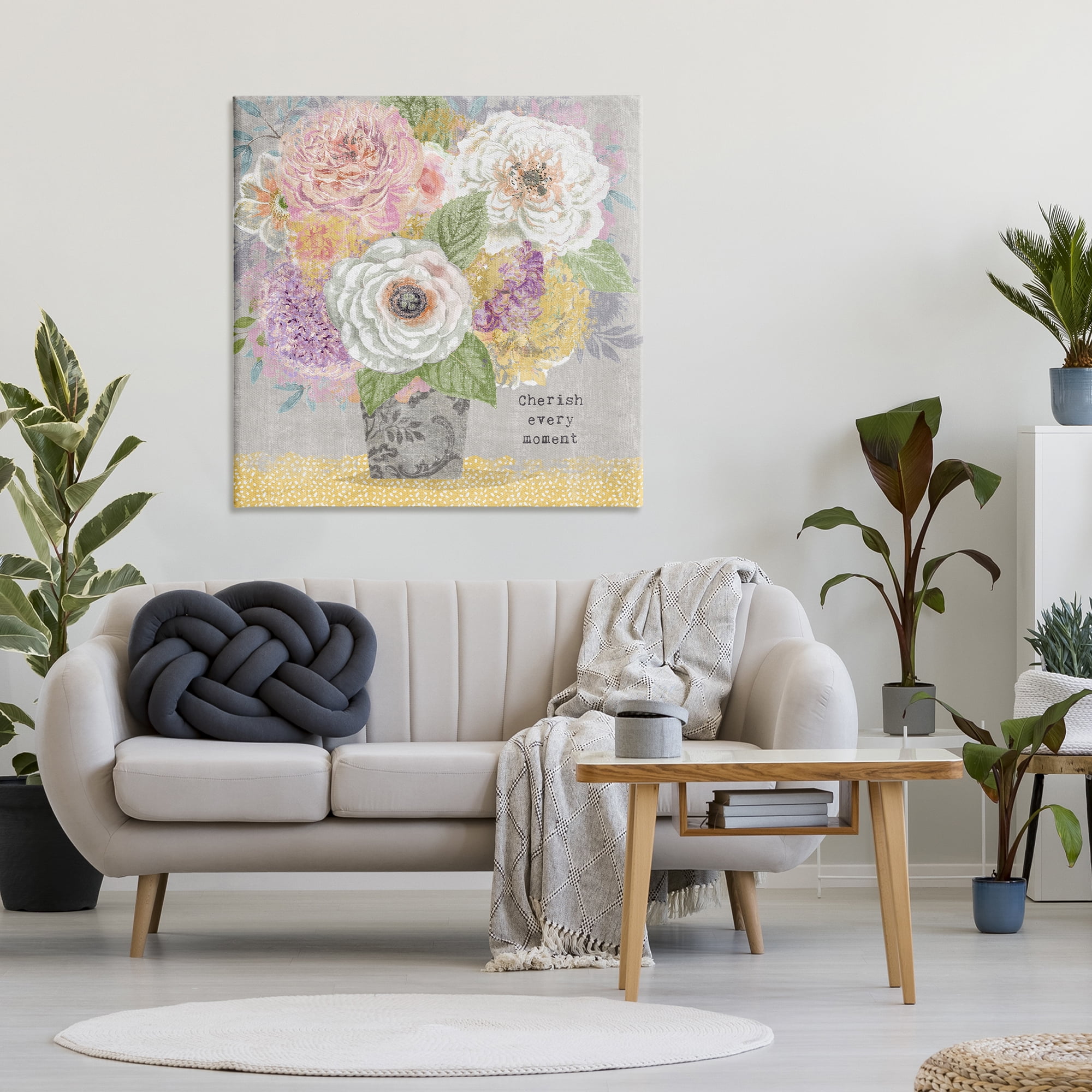Stupell Industries Cherish Every Moment Inspiration Canvas Wall Art, design by Suzanne Nicoll