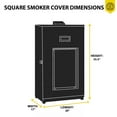 thumbnail image 4 of KHOMO Gear - Panther Series - Heavy Duty Outdoor Black Smoker Cover Protector 17" x 20" x 35.5" - Beige, 4 of 7