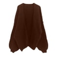 thumbnail image 4 of Womens Cardigan Lightweight Summer Cardigan Women's Long Cardigan Sweater Coat Casual Loose Knit Button Front Open Front Oversized Fall Winter Outwear Comfortable Soft Warm, 4 of 5