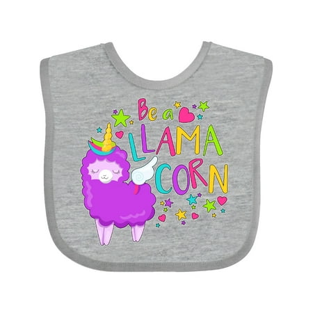 

Inktastic Be a Llamacorn- Cute Llama Gift Baby Boy or Baby Girl Bib