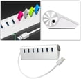 thumbnail image 3 of USB .0 Splitter 7 Puertos USB centrador USB con Adaptador de 5V HDD Móvil para PC Unidad Compu Soledad adaptador de corriente, 3 of 10