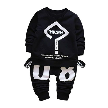 

ZIZOCWA Baby 2 Pieces Shorts Set Boy Baby T-Shirt Girl Clothes Set Printing Tops+Pants Letter Kid Toddler Outfits Boys Outfits&Set Big Boy Jogging Suits Toddler Boy Shirt And Tie Set Little O