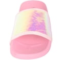 thumbnail image 2 of ABSOLUTE FOOTWEAR Childrens Kids Girls Slip On Summer Holiday Beach Pool Sliders Mule Sandals Flip Flops - Pink - US Child 13, 2 of 7