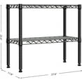 thumbnail image 4 of M MZG 220 lbs 2 Tier Storage Rack Metal Wire Shelving Unit, Storage Standing Household Shelf Organizer for Laundry Bathroom Kitchen Pantry , Black 11.8" D x 27.6" W x 23.4" H, 4 of 7