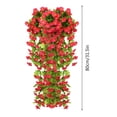 thumbnail image 3 of Hanging Flowers Artificial Violet Flower Wall Wisteria Basket Hanging Garland Flowers Fake Silk Orchid, 3 of 5